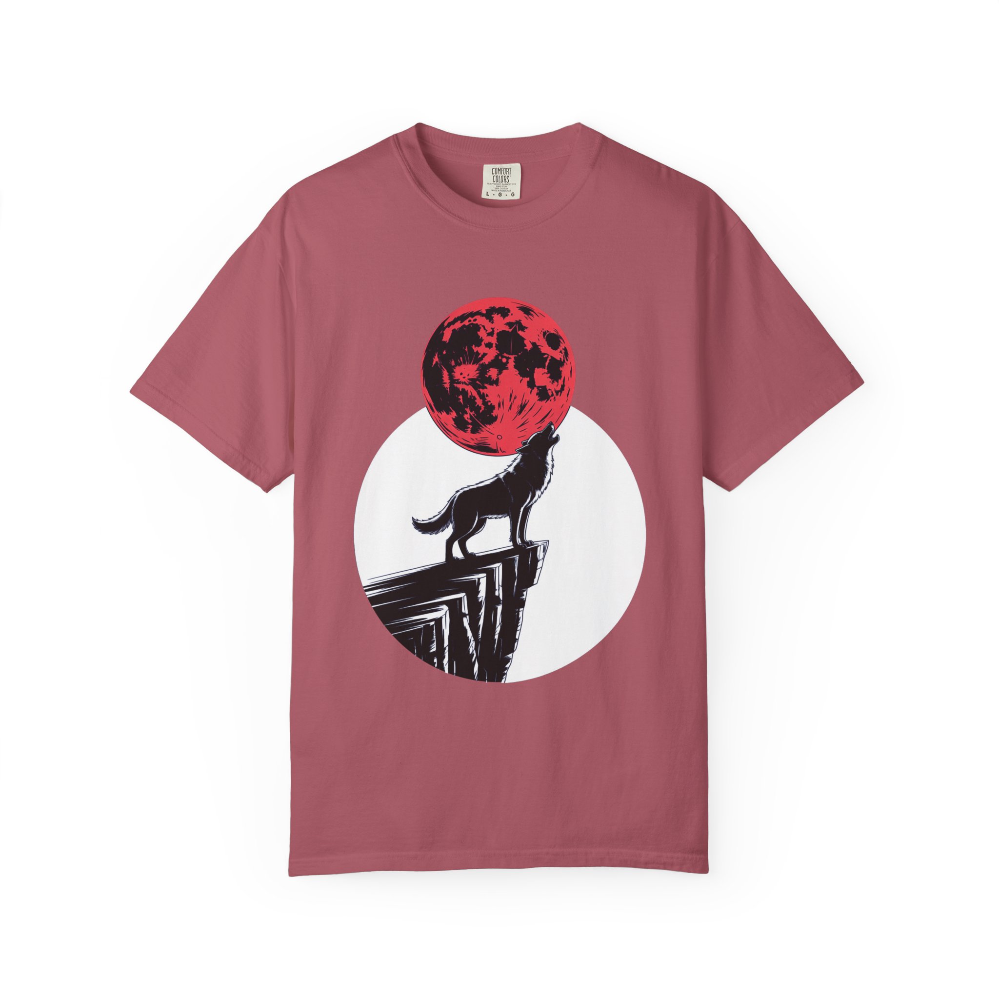 Wolf Howling at Red Moon T-Shirt, Nature Lovers Gift, Casual Wear, Unisex Tee, Eco-Friendly Clothing - Image 66