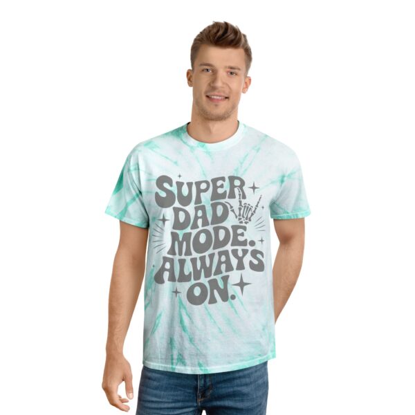 Super Dad Tie-Dye Tee, Always On | Gift for Father's Day, Casual Wear, Summer Style, Family Outing, Unique Men's T-Shirt