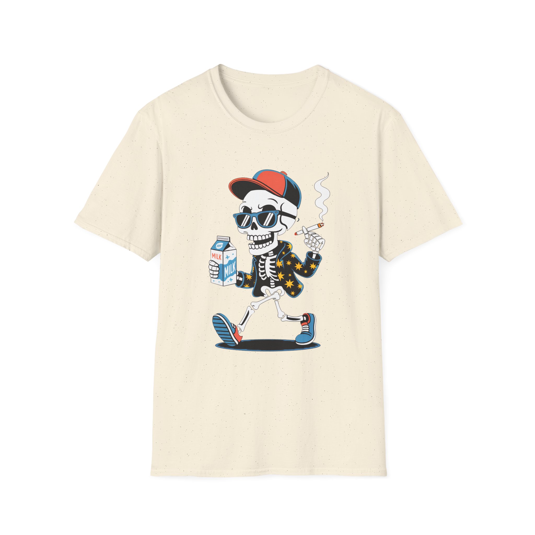 Cool Skeleton Graphic T-Shirt, Casual Wear, Halloween Gift, Unisex T-Shirt, Vintage Style Tee, Comfortable Softstyle Tee - Image 5