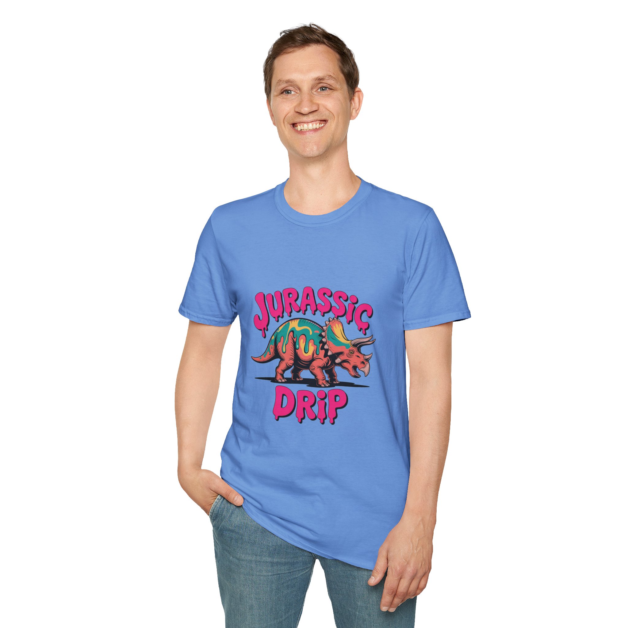 Jurassic Drip Unisex Softstyle T-Shirt - Fun Dino Tee for Kids & Adults, Graphic Tee, Gift for Jurassic Fans, Summer Fashion - Image 16