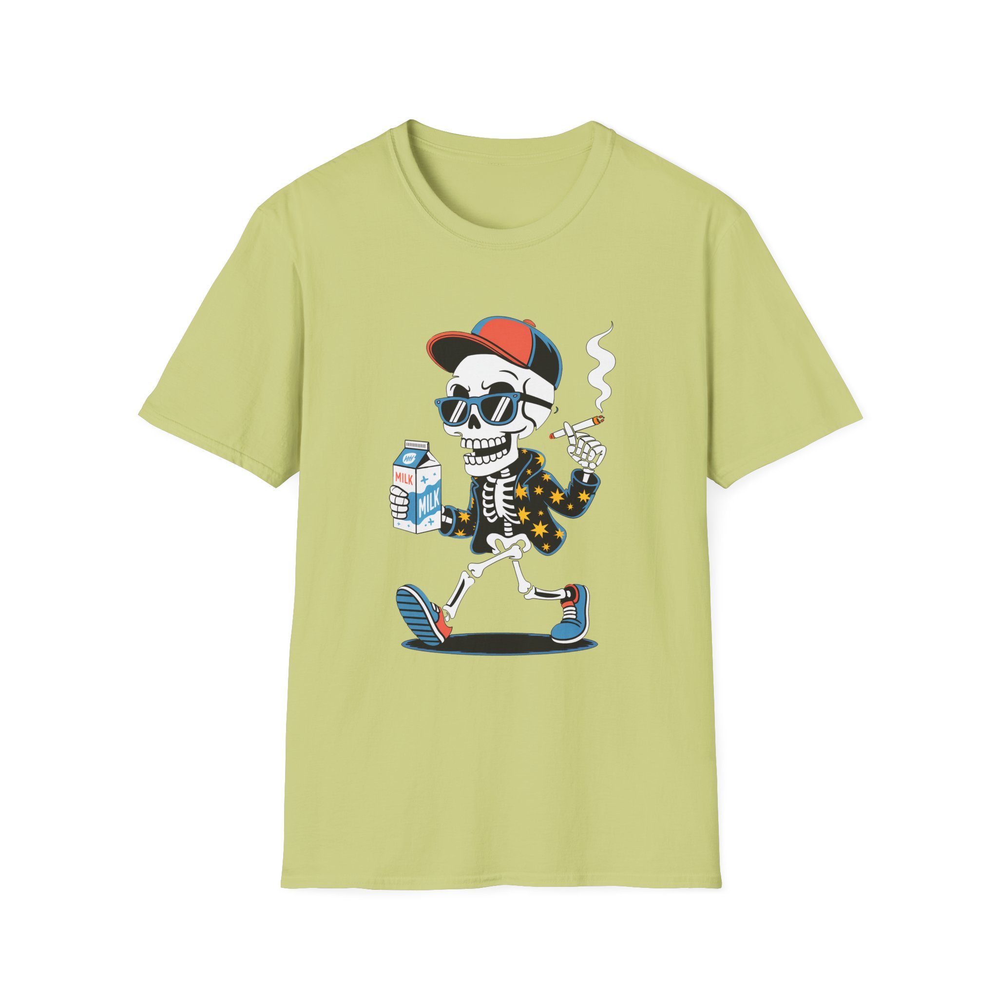 Cool Skeleton Graphic T-Shirt, Casual Wear, Halloween Gift, Unisex T-Shirt, Vintage Style Tee, Comfortable Softstyle Tee - Image 7