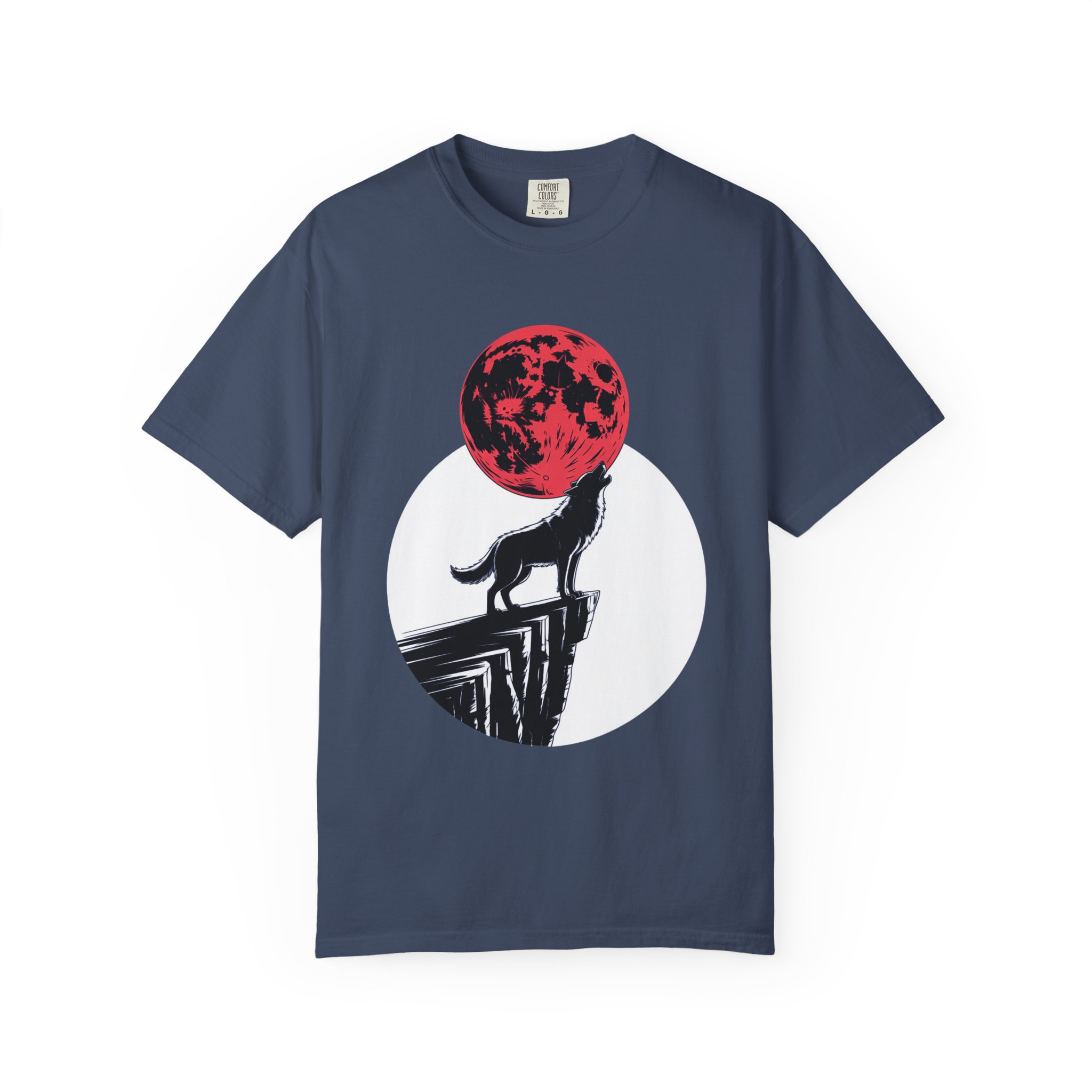 Wolf Howling at Red Moon T-Shirt, Nature Lovers Gift, Casual Wear, Unisex Tee, Eco-Friendly Clothing - Image 36