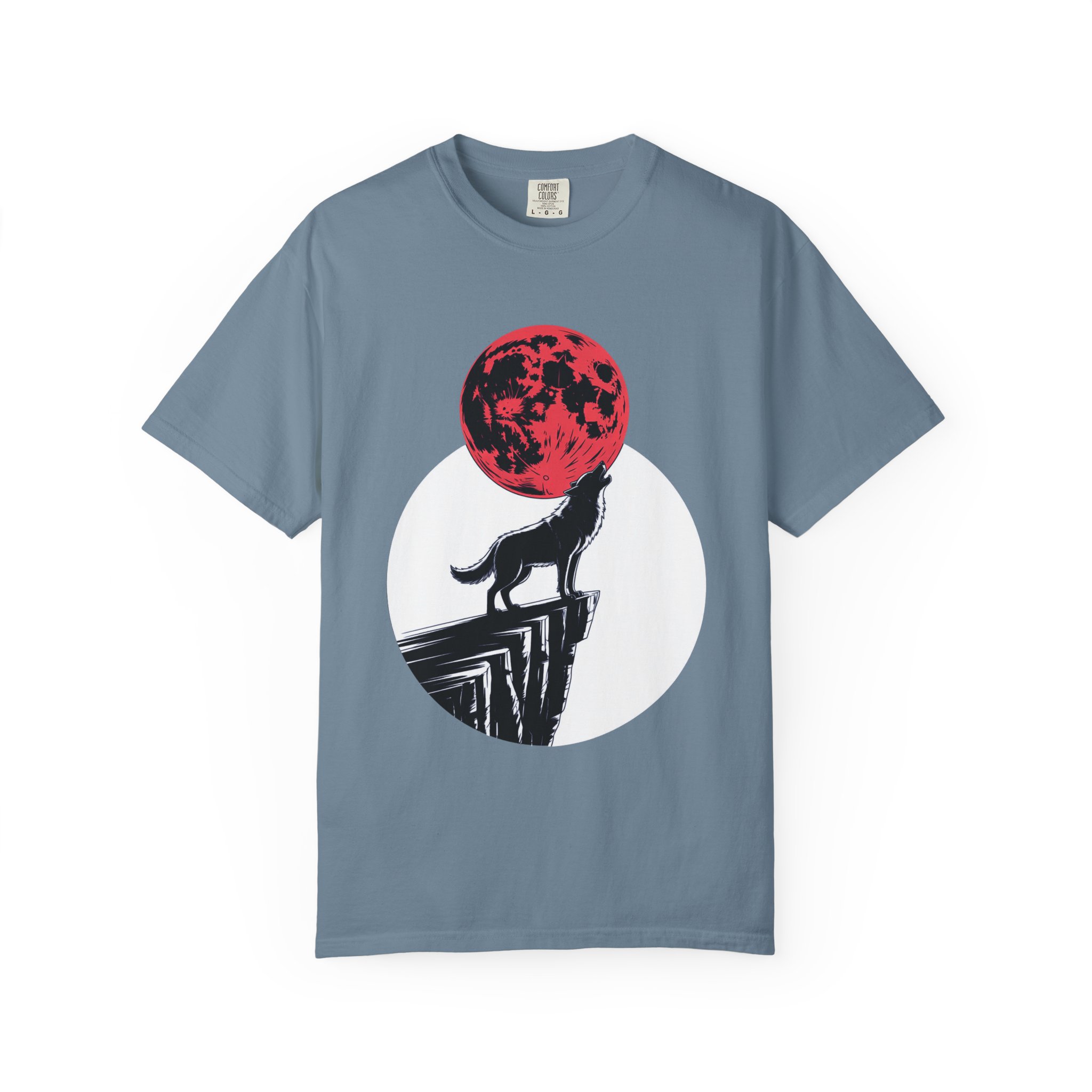 Wolf Howling at Red Moon T-Shirt, Nature Lovers Gift, Casual Wear, Unisex Tee, Eco-Friendly Clothing - Image 26
