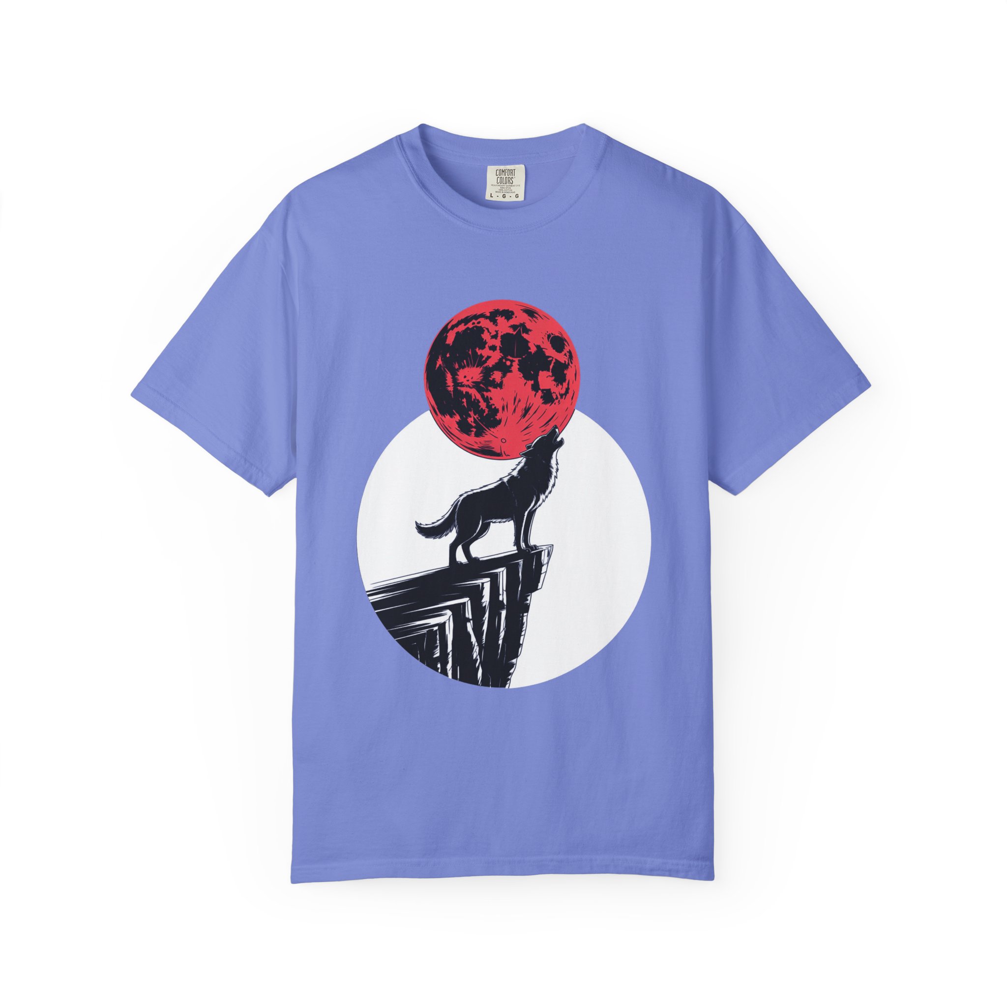 Wolf Howling at Red Moon T-Shirt, Nature Lovers Gift, Casual Wear, Unisex Tee, Eco-Friendly Clothing - Image 21