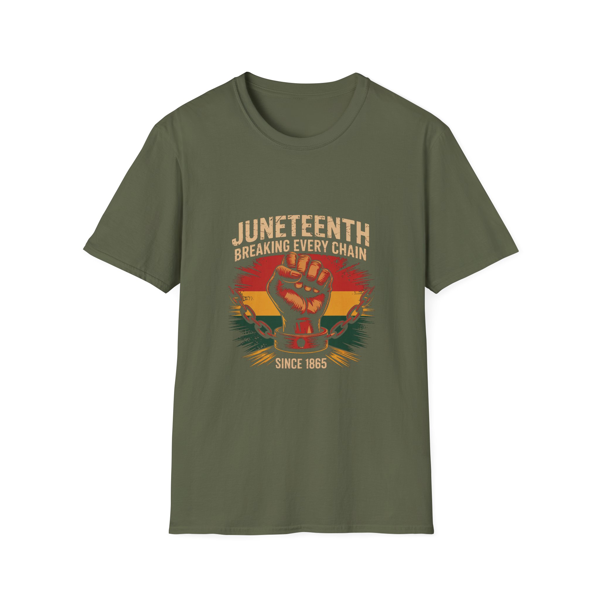 Juneteenth Celebration T-Shirt, Breaking Every Chain Tee, African American History Shirt, Juneteenth Gift, Unisex Softstyle Top - Image 10