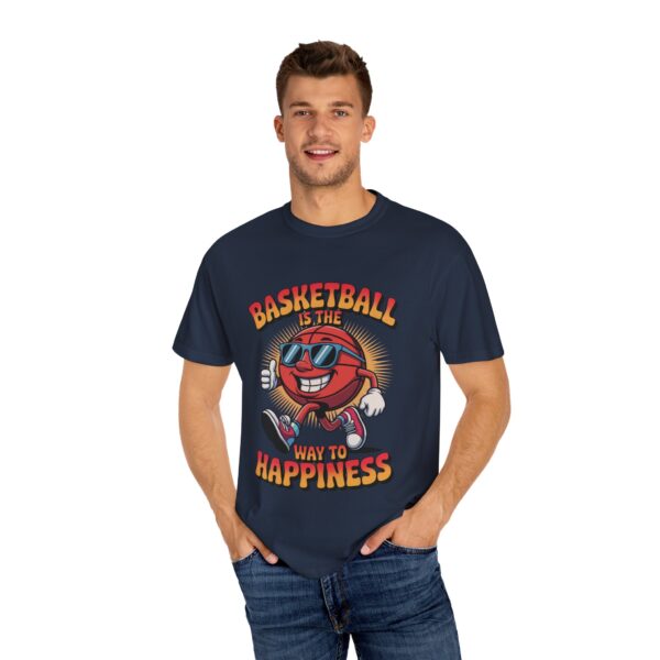 Basketball Is the Way to Happiness Unisex T-Shirt, Casual Sports Tee, Gift for Basketball Lovers, Funny Graphic T-Shirt, Birthday