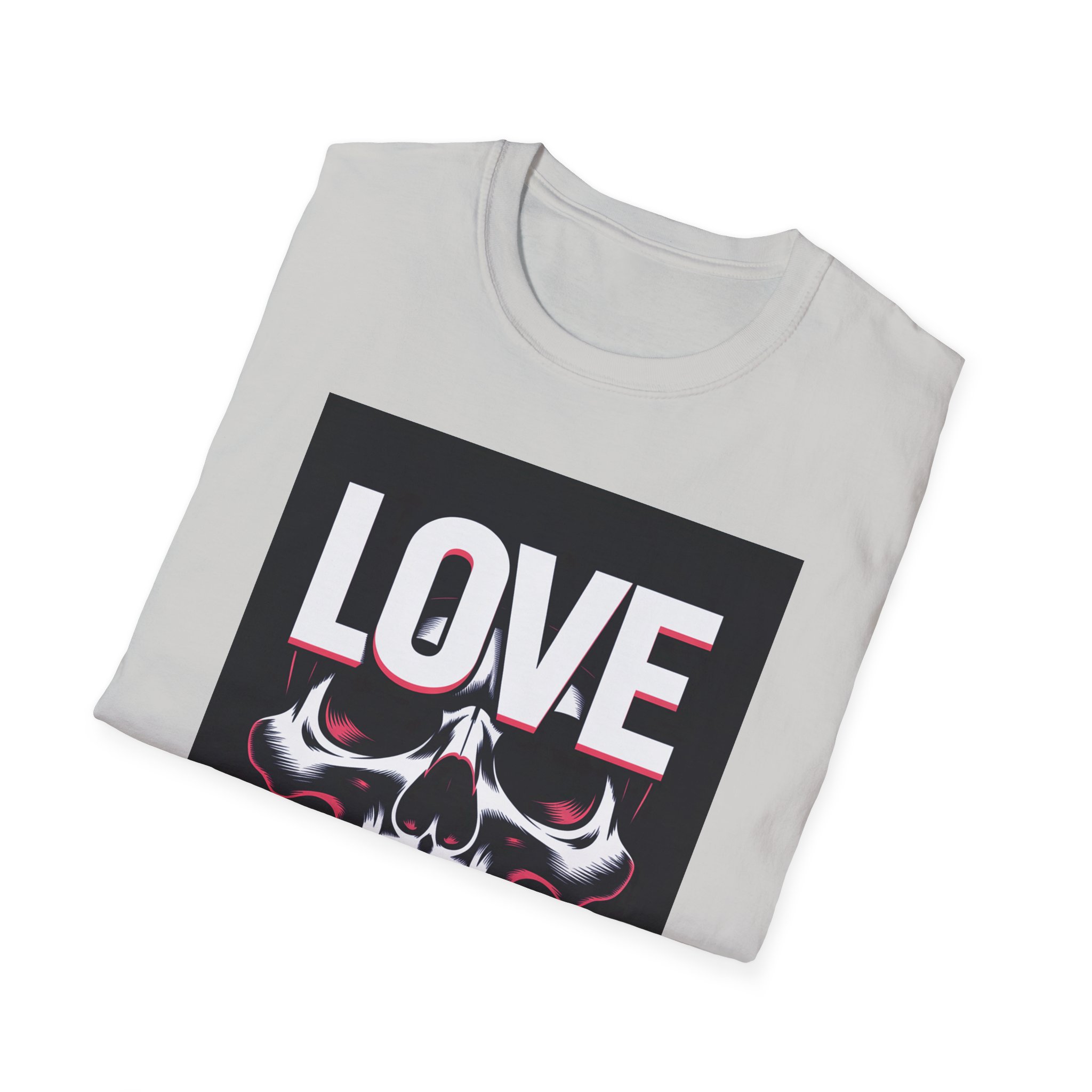 Skull Love Graphic Tee, Unisex Skull T-Shirt, Casual Wear, Gothic Fashion, Unique Gift for Him/Her - Image 14