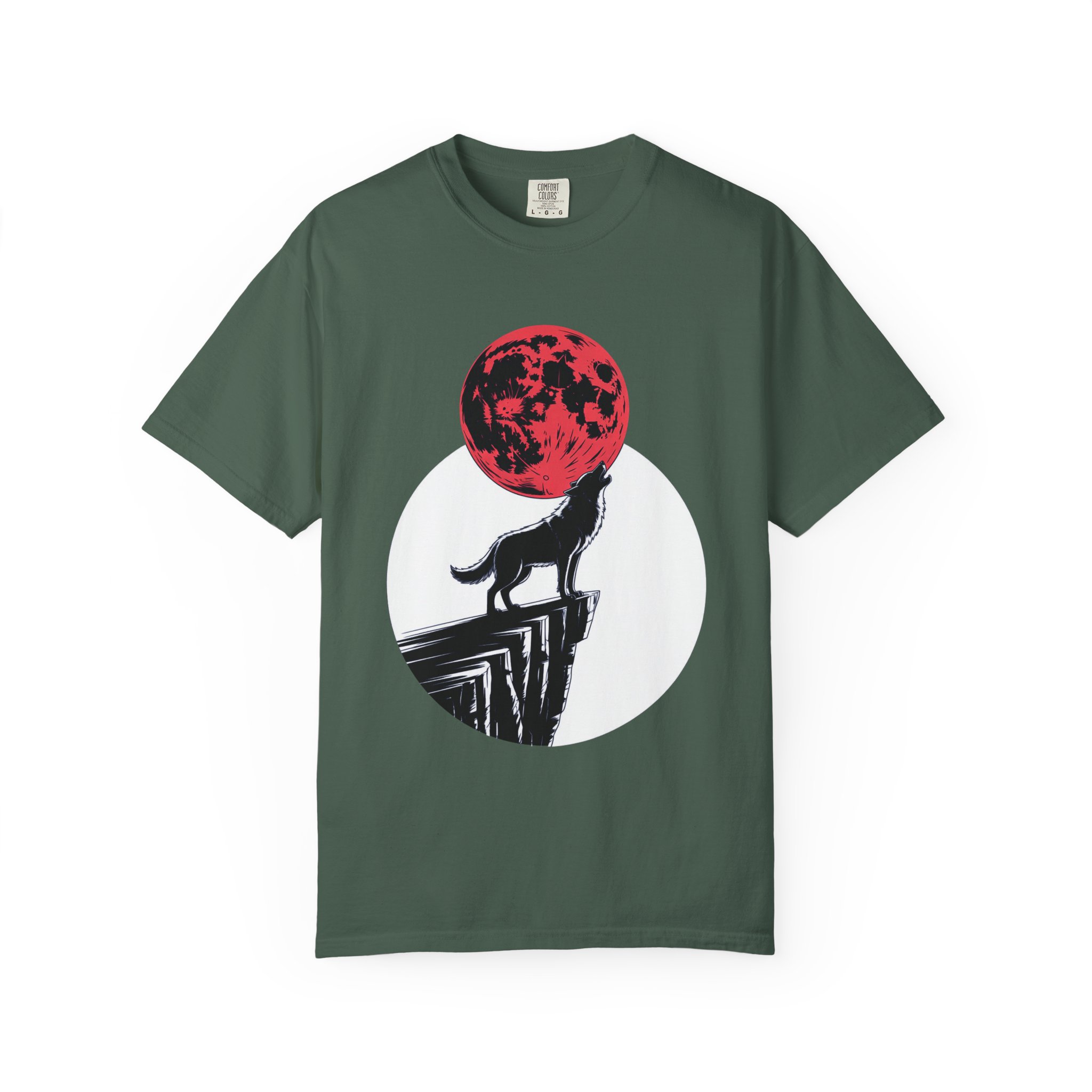 Wolf Howling at Red Moon T-Shirt, Nature Lovers Gift, Casual Wear, Unisex Tee, Eco-Friendly Clothing - Image 16