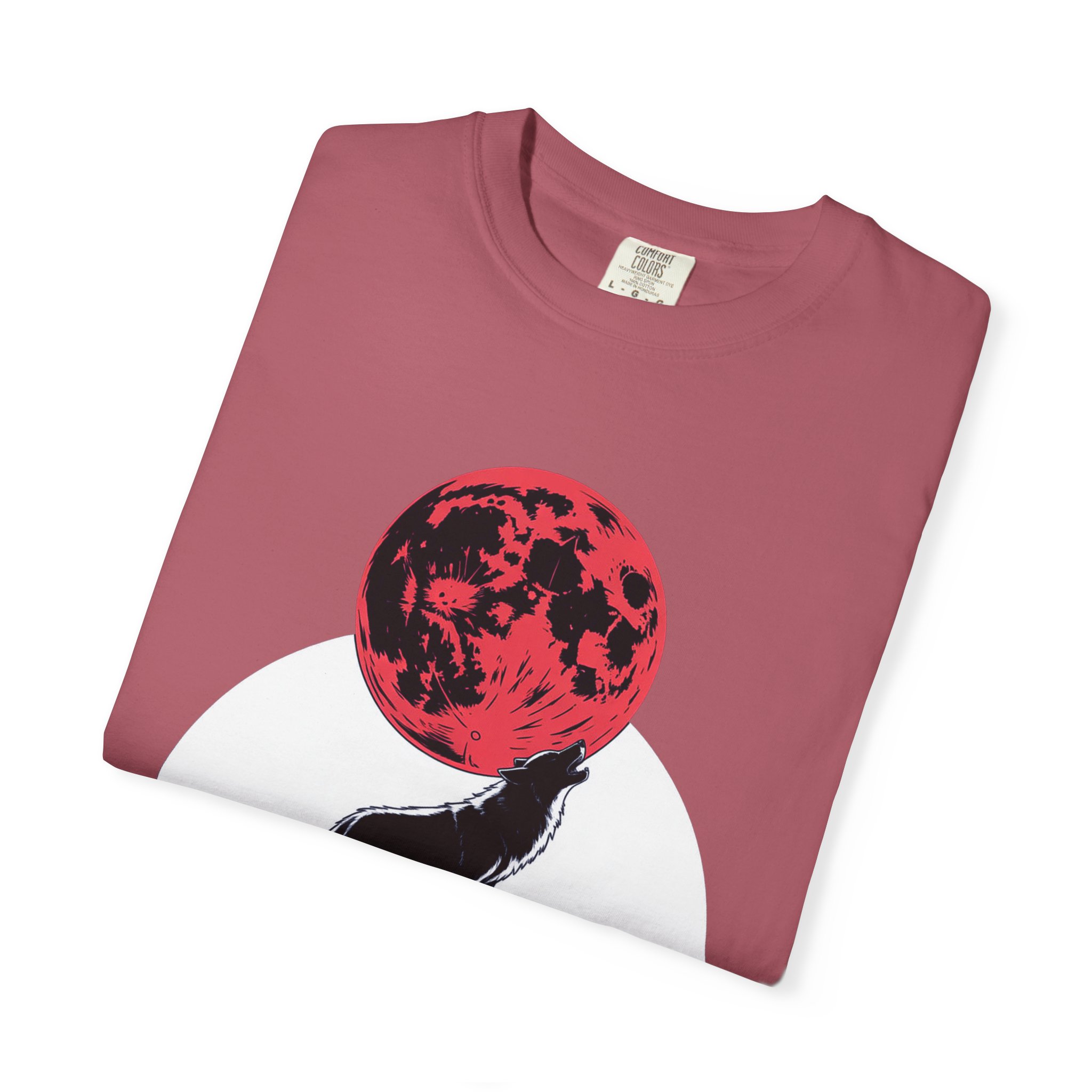 Wolf Howling at Red Moon T-Shirt, Nature Lovers Gift, Casual Wear, Unisex Tee, Eco-Friendly Clothing - Image 68