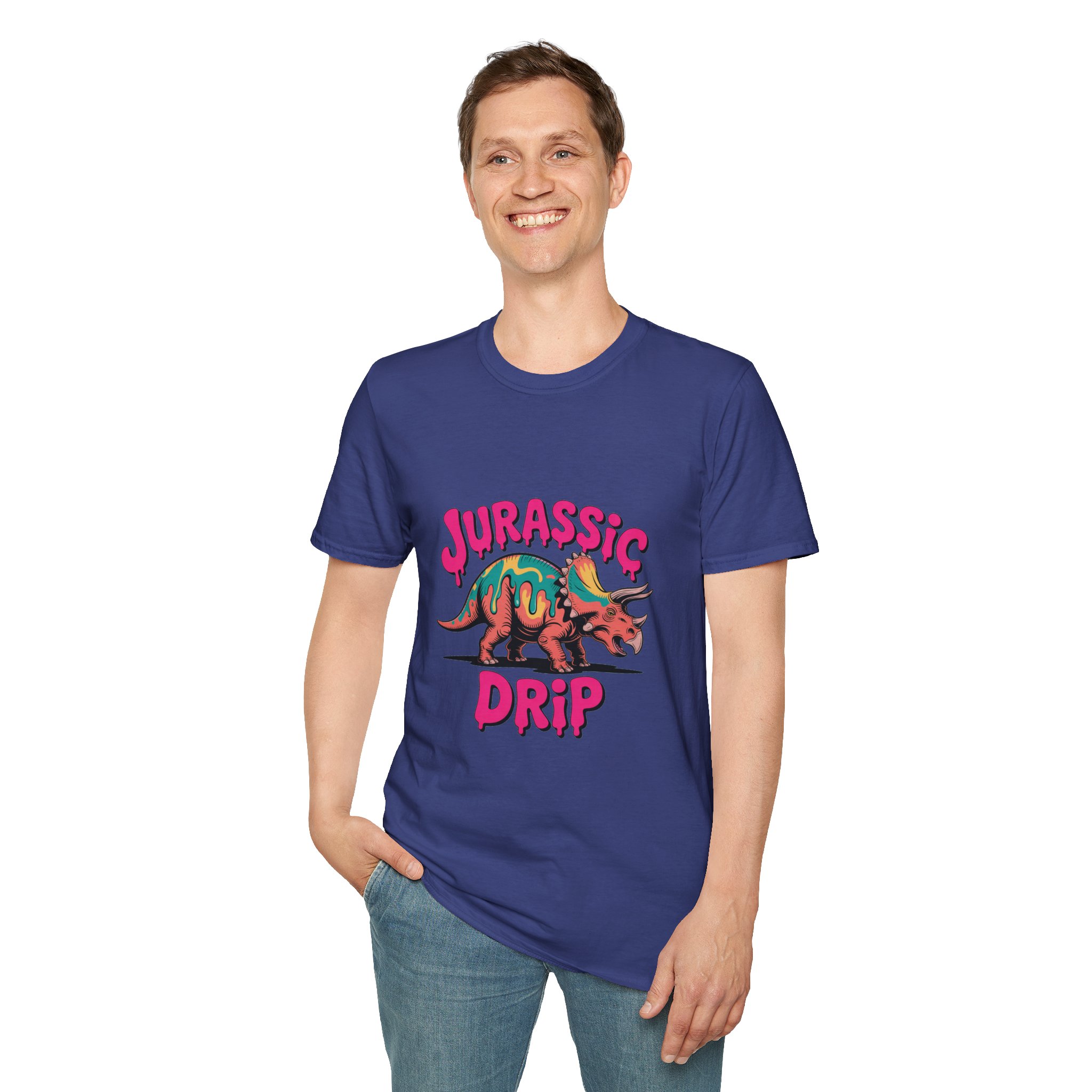 Jurassic Drip Unisex Softstyle T-Shirt - Fun Dino Tee for Kids & Adults, Graphic Tee, Gift for Jurassic Fans, Summer Fashion - Image 22