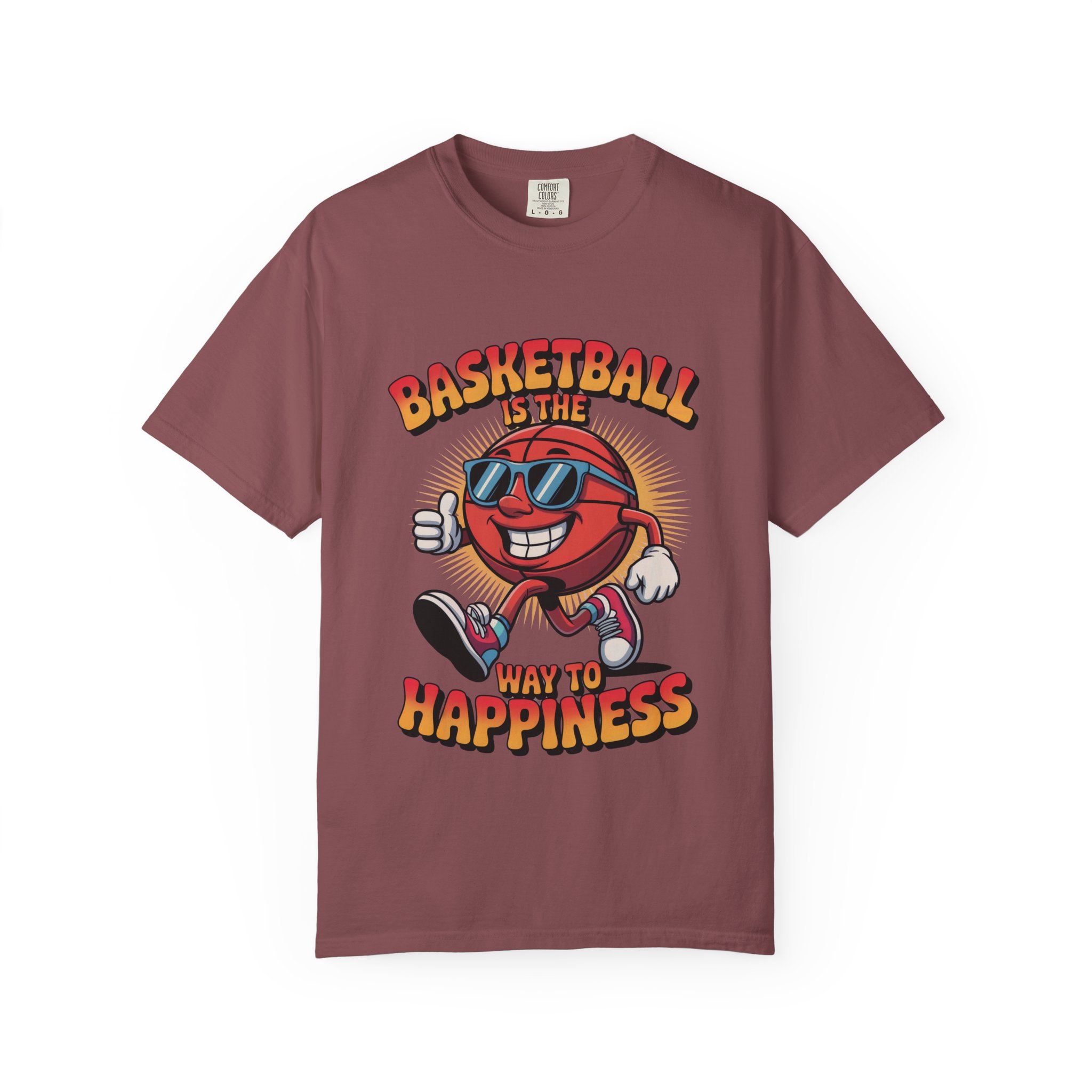 Basketball Happiness T-Shirt, Unisex Tee, Gift for Sports Lovers, Fun Casual Wear, Birthday Gift, Sports Fan Apparel - Image 9