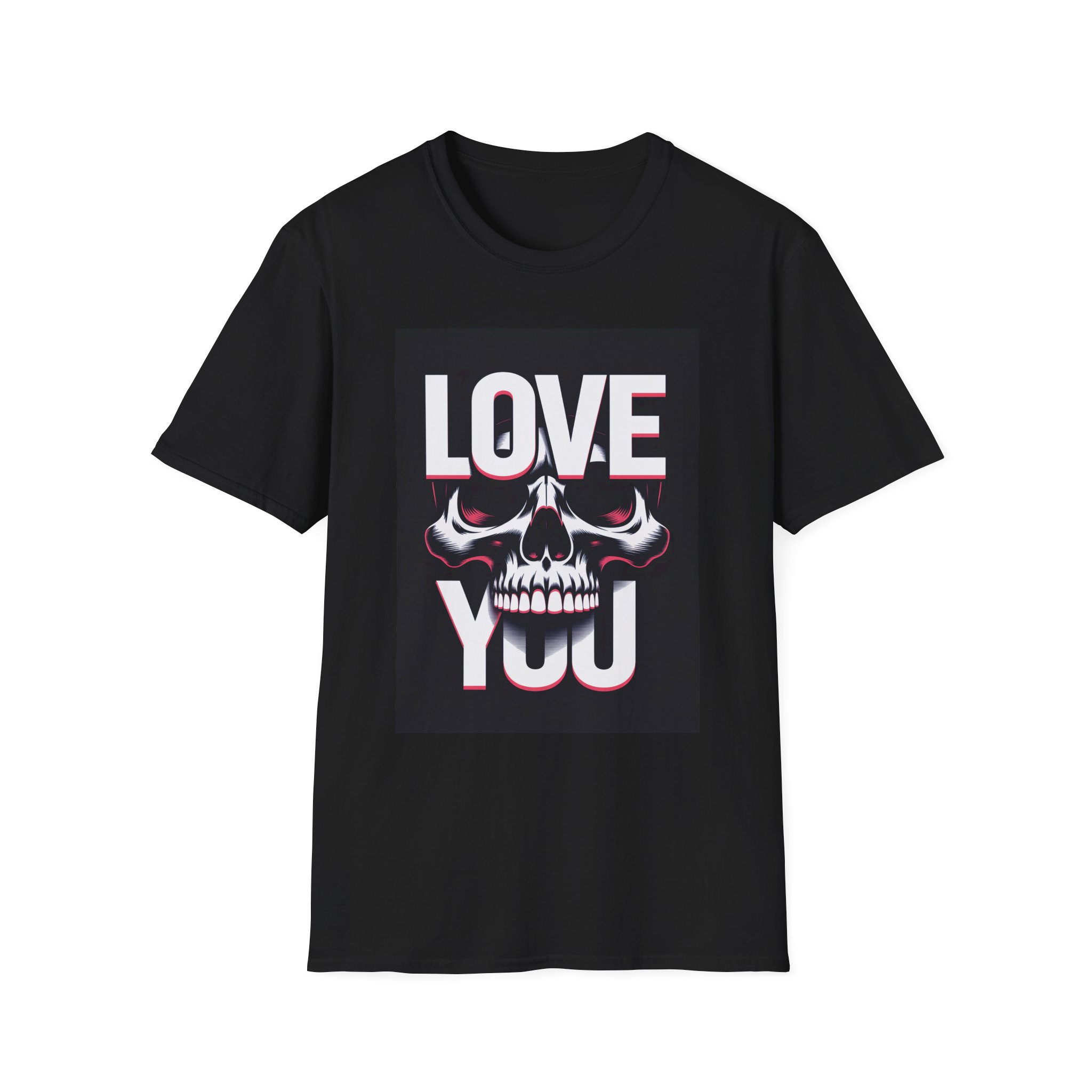 Skull Love Graphic Tee, Unisex Skull T-Shirt, Casual Wear, Gothic Fashion, Unique Gift for Him/Her - Image 6