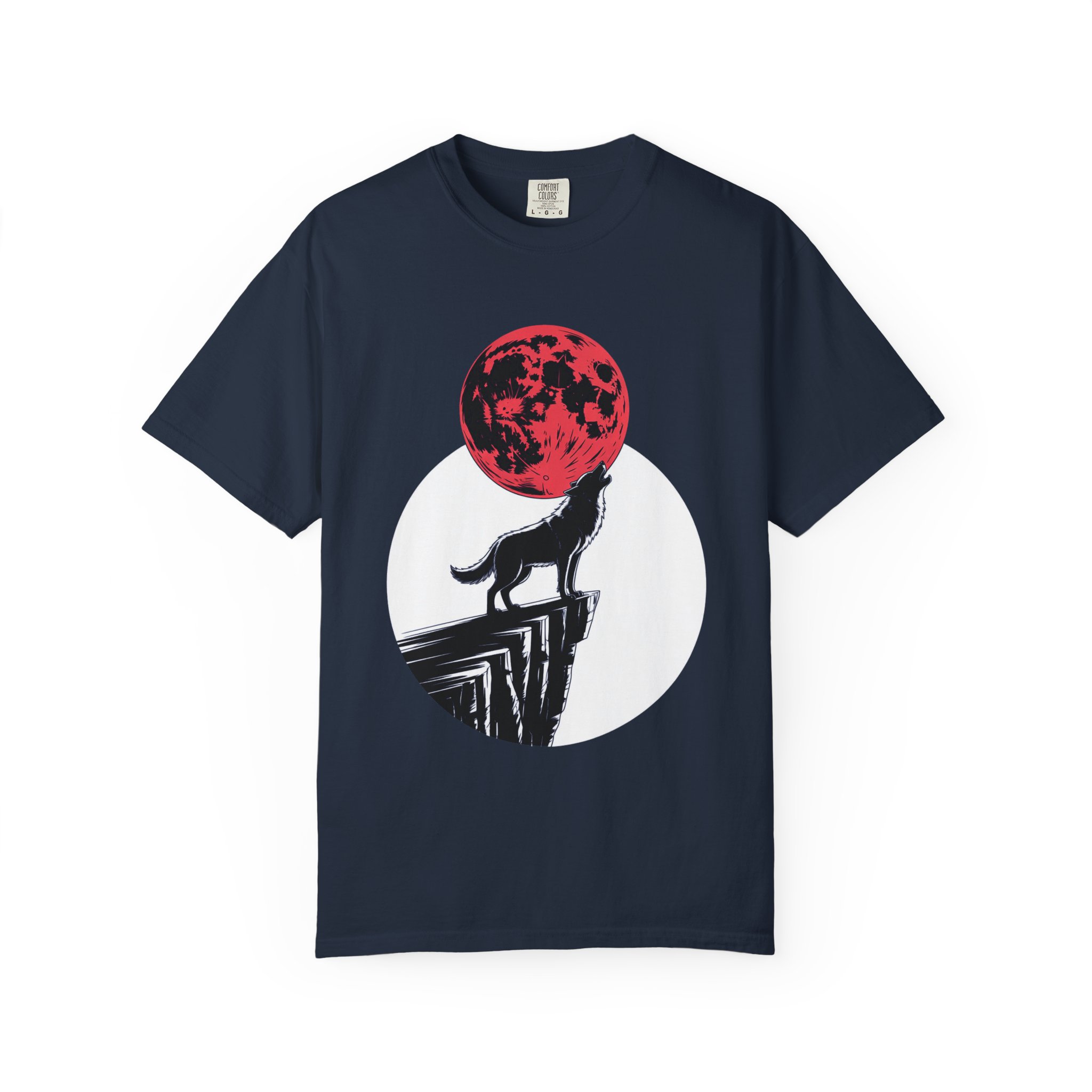 Wolf Howling at Red Moon T-Shirt, Nature Lovers Gift, Casual Wear, Unisex Tee, Eco-Friendly Clothing - Image 56