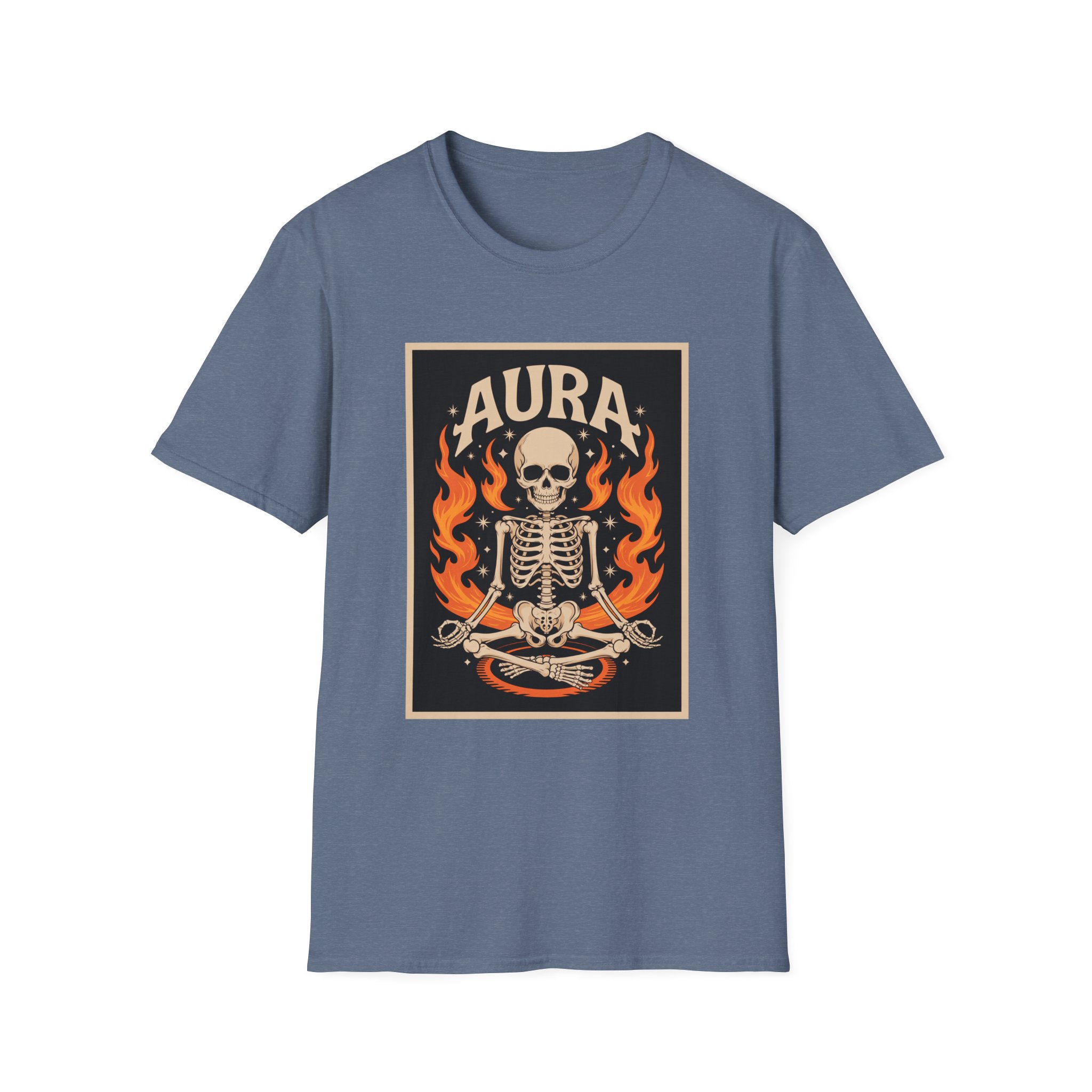 Aura Skeleton T-Shirt | Unisex Softstyle Tee | Gothic Apparel | Halloween Costume | Casual Streetwear | Unique Gift Idea